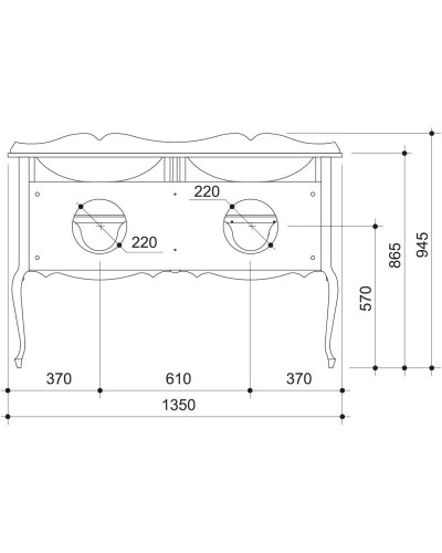 Тумба бордо матовый 130,6 см Caprigo Bourget 11017-B013