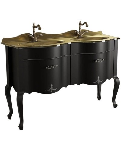 Тумба черный матовый 130,6 см Caprigo Bourget 11017-B042