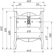 Тумба керамик 65,6 см Caprigo Verona 33517-TP812