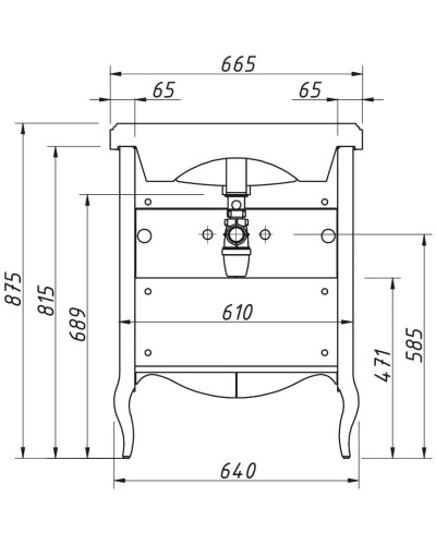 Тумба графит матовый 65,6 см Caprigo Verona 33517-TP810
