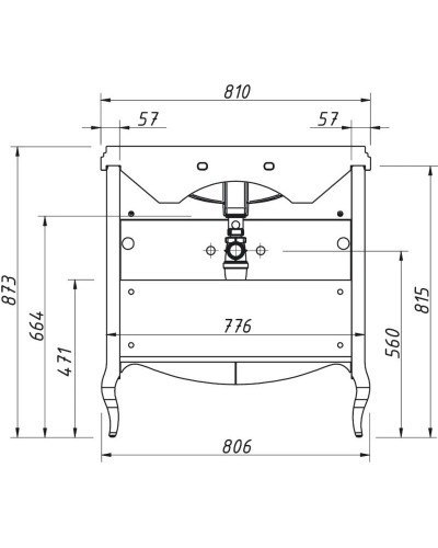 Тумба белый матовый 80,8 см Caprigo Verona 33518-TP811