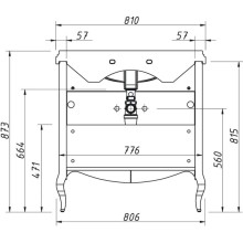 Тумба графит матовый 80,8 см Caprigo Verona 33518-TP810