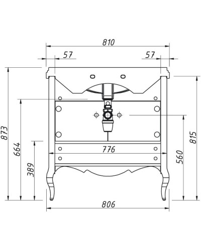 Тумба белый матовый 80,8 см Caprigo Verona 33523-TP811