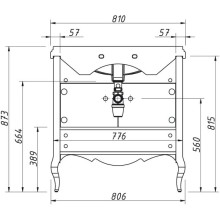 Тумба графит матовый 80,8 см Caprigo Verona 33523-TP810