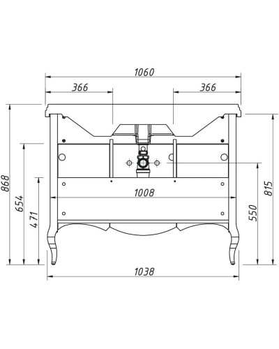 Тумба графит матовый 103,8 см Caprigo Verona 33520-TP810
