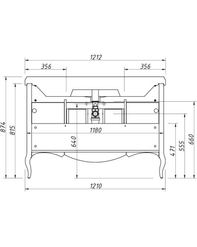 Тумба белый матовый 121 см Caprigo Verona 33522-TP811