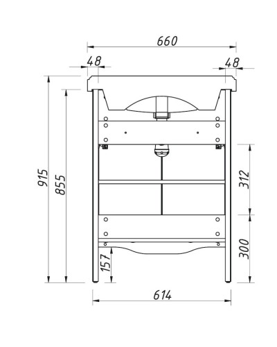 Тумба магнолия 61,4 см Caprigo Genova 34410-TP800