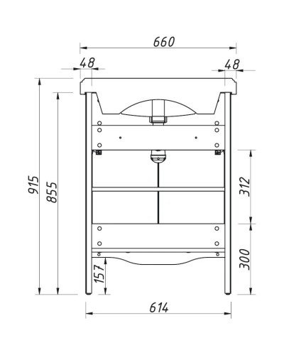 Тумба графит матовый 61,4 см Caprigo Genova 34410-TP810