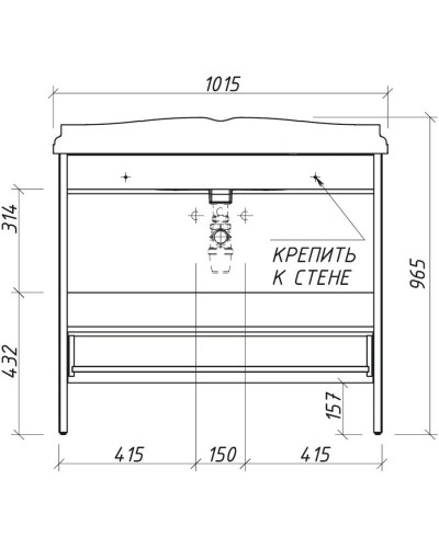 Тумба оливин 98 см Caprigo Genova 34416-TP813