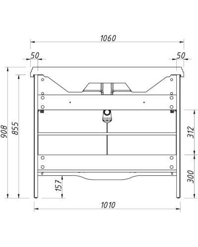 Тумба графит матовый 101 см Caprigo Genova 34414-TP810