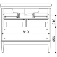 Тумба фисташковый матовый 89,2 см Caprigo Jardin 10413-B059