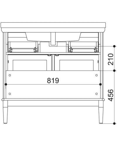 Тумба фисташковый матовый 89,2 см Caprigo Jardin 10413-B059