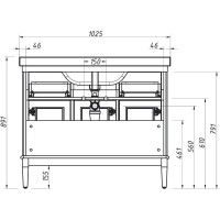 Тумба фисташковый матовый 98 см Caprigo Jardin 10414A-B059