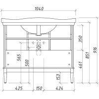 Тумба фисташковый матовый 99,9 см Caprigo Jardin 10423-B059