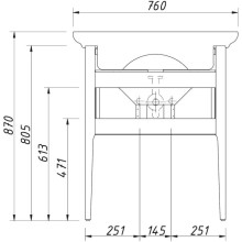 Тумба керамик 64,6 см Caprigo Jersey 34311-TP812