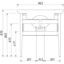 Тумба белый матовый 74,6 см Caprigo Jersey 34312-TP811