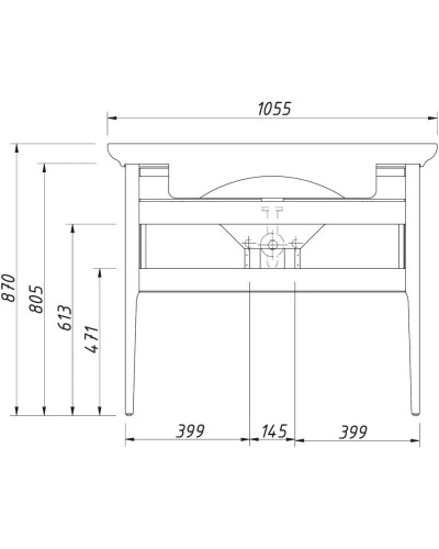 Тумба пикрит 94,2 см Caprigo Jersey 34314-TP814