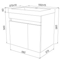 Тумба белый матовый 59,2 см IDDIS Zodiac ZOD6CD0i95