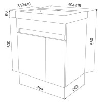 Тумба белый матовый 49,4 см IDDIS Zodiac ZOD5CD0i95