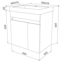 Тумба белый матовый 49,4 см IDDIS Zodiac ZOD5CD0i95