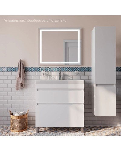 Тумба белый матовый 78,8 см IDDIS Zodiac ZOD8CBFi95