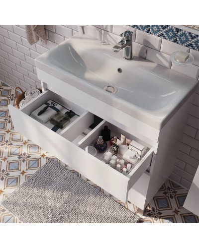 Тумба белый матовый 78,8 см IDDIS Zodiac ZOD8CBFi95