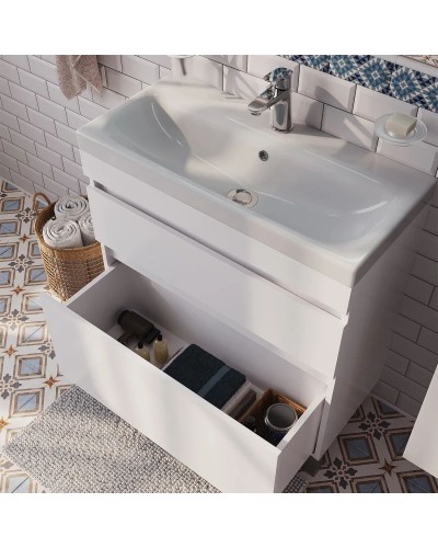 Тумба белый матовый 78,8 см IDDIS Zodiac ZOD8CBFi95