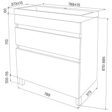 Тумба белый матовый 78,8 см IDDIS Zodiac ZOD8CBFi95