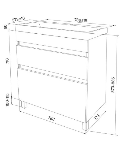 Тумба белый матовый 78,8 см IDDIS Zodiac ZOD8CBFi95