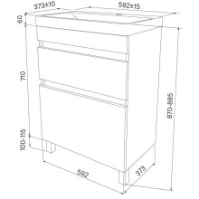 Тумба белый матовый 59,2 см IDDIS Zodiac ZOD6CBFi95