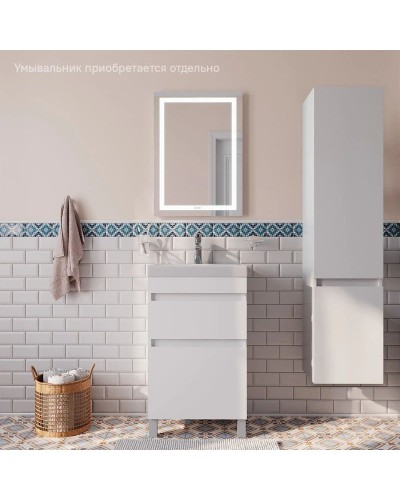 Тумба белый матовый 49,4 см IDDIS Zodiac ZOD5CBFi95