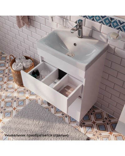 Тумба белый матовый 49,4 см IDDIS Zodiac ZOD5CBFi95