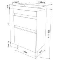 Тумба белый матовый 49,4 см IDDIS Zodiac ZOD5CBFi95