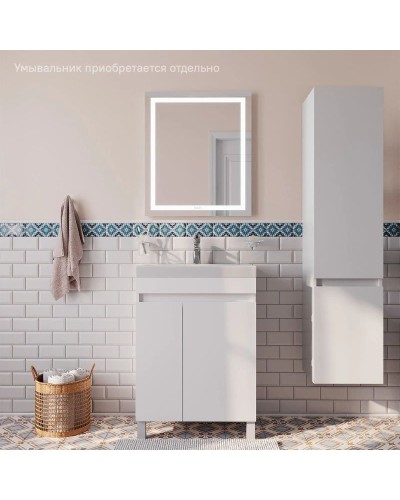 Тумба белый матовый 59,2 см IDDIS Zodiac ZOD6CDFi95