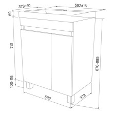 Тумба белый матовый 59,2 см IDDIS Zodiac ZOD6CDFi95