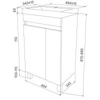 Тумба белый матовый 49,4 см IDDIS Zodiac ZOD5CDFi95