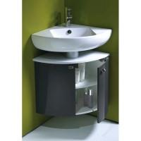 Угловая тумба серый антрацит глянец 67,9 см Jacob Delafon Odeon Up EB864-442