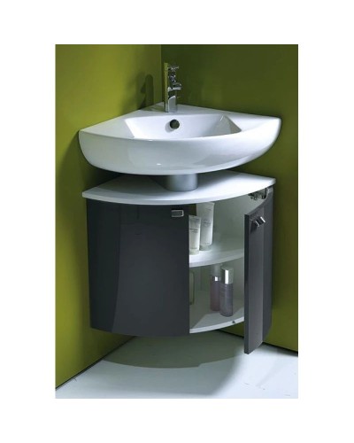 Угловая тумба серый антрацит глянец 67,9 см Jacob Delafon Odeon Up EB864-442