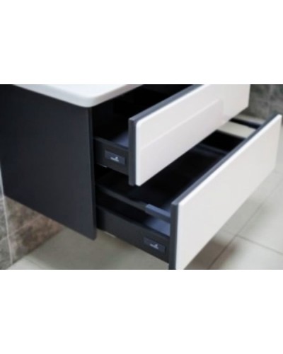 Тумба под раковину Roca Ronda 80 ZRU9302965 подвесная Белый глянец Антрацит