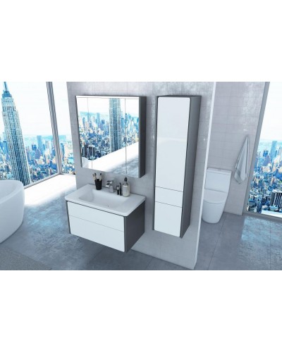 Тумба под раковину Roca Ronda 80 ZRU9302965 подвесная Белый глянец Антрацит