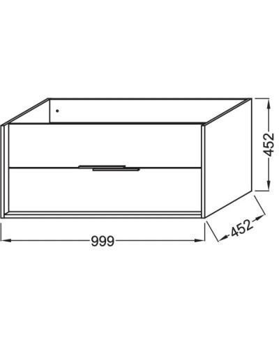 Тумба белый глянец/серый матовый 99,9 см Jacob Delafon Vivienne EB1668-J5-J54
