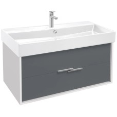 Тумба белый глянец/серый матовый 99,9 см Jacob Delafon Vivienne EB1668-J5-J54