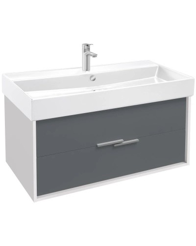 Тумба белый глянец/серый матовый 99,9 см Jacob Delafon Vivienne EB1668-J5-J54