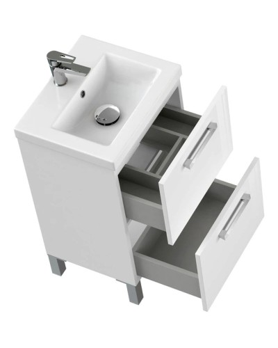 Тумба белый глянец 47,6 см Cersanit Melar 64127