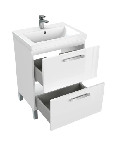 Тумба белый глянец 58,5 см Cersanit Melar 64128