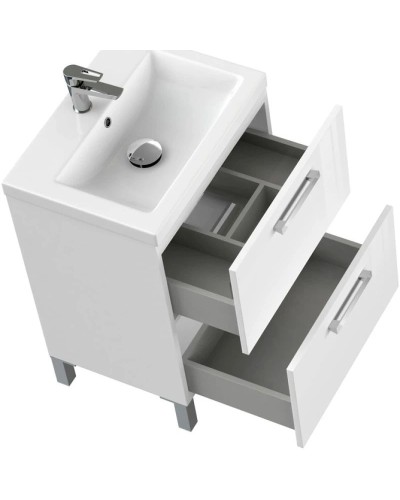 Тумба белый глянец 58,5 см Cersanit Melar 64128