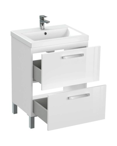 Тумба белый глянец 58,5 см Cersanit Melar 64128