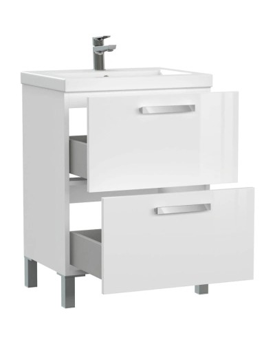 Тумба белый глянец 58,5 см Cersanit Melar 64128