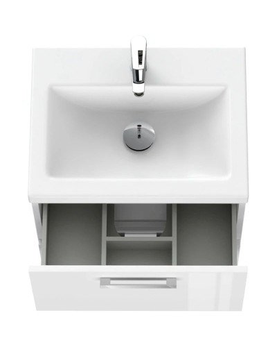 Тумба белый глянец 58,5 см Cersanit Melar 64128