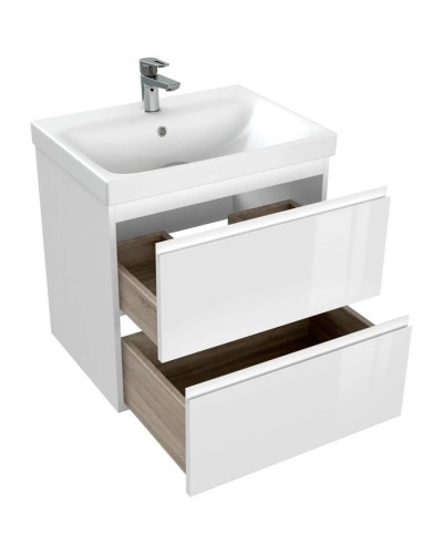 Тумба белый глянец 58,5 см Cersanit Moduo 64140